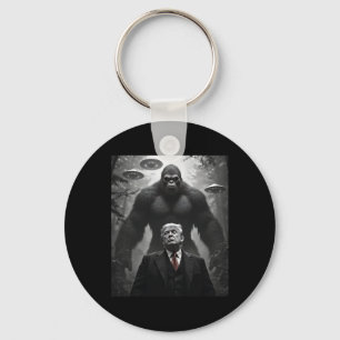 Trump Bigfoot Ufo Alien Ontmoeting Bezoek Complot Sleutelhanger