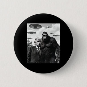 Trump Bigfoot Ufo Alien Ontmoeting Buitenaards Ronde Button 5,7 Cm