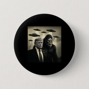 Trump Bigfoot Ufo Buitenaards Wezen Ontmoeting Com Ronde Button 5,7 Cm