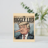 Trump Biggly Lier Briefkaart (Staand voorkant)