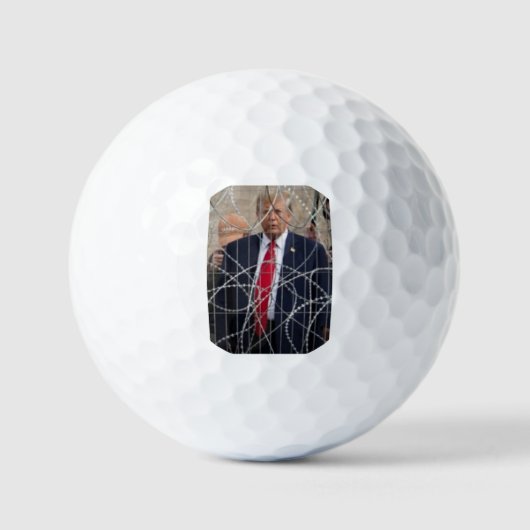 Trump bij de grens golfballen (Voorkant)