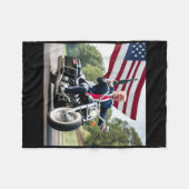 Trump Biker Bad Fleece Deken (Voorkant (Horizontaal))