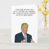 Trump birthday cake card kaart (Gele Bloem)