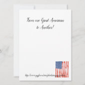 Trump Birthday Card Circa 1910 Patriotic Display (Achterkant)