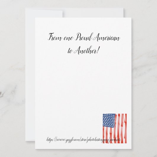 Trump Birthday Kaart Circa 1910 Patriottic Display (Achterkant)