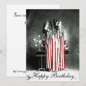Trump Birthday Kaart Circa 1910 Patriottic Display (Voorkant / Achterkant)