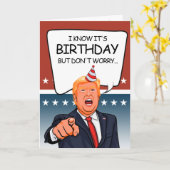 Trump Birthday Kaart - Ik deporteer geen oude mens (Gele Bloem)
