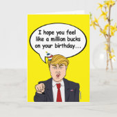 Trump Birthday Kaart - Ik hoop dat je je als een m (Gele Bloem)