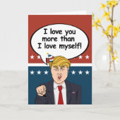 Trump Birthday Kaart - Ik hou meer van je dan van (Gele Bloem)