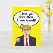 Trump Birthday Kaart - Ik hou meer van je dan van  (Gele Bloem)