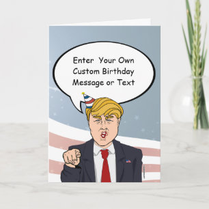 Trump Birthday-kaart - Je bericht aanpassen - E Kaart