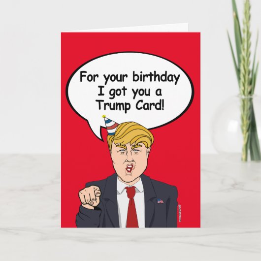 Trump Birthday Kaart - Voor je verjaardag heb ik j (Voorkant)