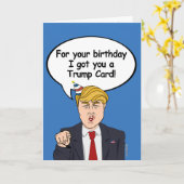 Trump Birthday Kaart - Voor je verjaardag heb ik j (Gele Bloem)