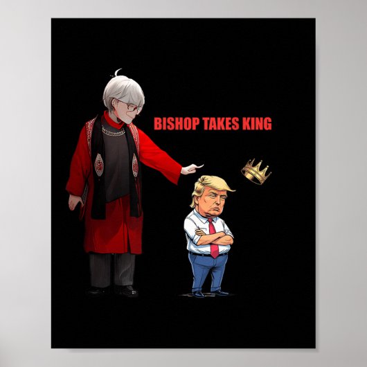 Trump Bishop Budde neemt de koning Poster (Voorkant)