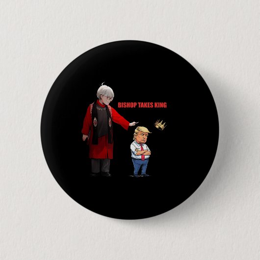 Trump Bishop Budde neemt de koning Ronde Button 5,7 Cm (Voorkant)