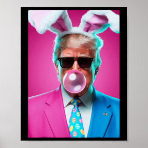 Trump Blaast Bubble Gom Politieke Republikeinse Oo Poster