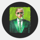 Trump blaast Bubble Gum Politieke Republikeinse St Ronde Sticker (Voorkant)