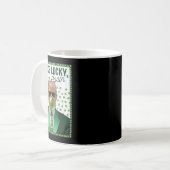 Trump blaast Bubble Gum St. Patrick's Day grappig Koffiemok (Voorkant links)