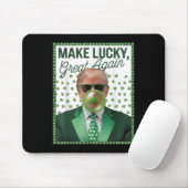 Trump blaast Bubble Gum St. Patrick's Day grappig Muismat (Met muis)