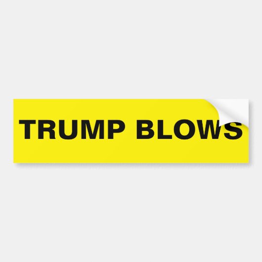 TRUMP BLAAST BUMPERSTICKER (Voorkant)