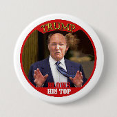 Trump blaast zijn top ronde button 7,6 cm (Voorkant)