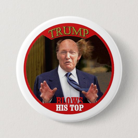 Trump blaast zijn top ronde button 7,6 cm (Voorkant)
