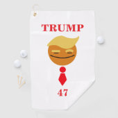 Trump blij gezicht met band (47) golfhanddoek (Insitu)