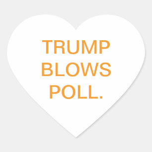 TRUMP BLIJFT ACHTER IN DE PEILING Hankamer Artjunk Hart Sticker