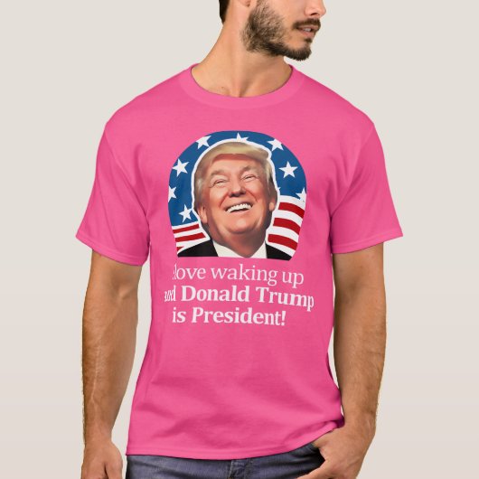 Trump blijft prezen t-shirt (Voorkant)