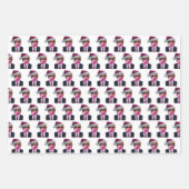 Trump Blowing Bubble Gum Blue Christmas Gift Inpakpapier Vel (Voorkant 3)