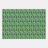 Trump Blowing Bubble Gum Blue Christmas Gift Inpakpapier Vel (Voorkant 2)