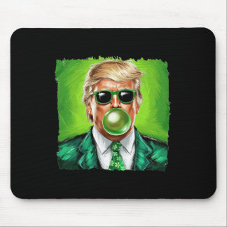 Trump Blowing Bubble Gum St. Patrick's Day Green S Muismat