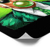 Trump Blowing Bubble Gum St. Patrick's Day Green S Poster (Hoek)