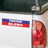TRUMP BLOWS Simple zo dat Bumpersticker (Op Truck)