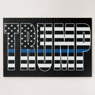 Trump Blue Line Flag Legpuzzel