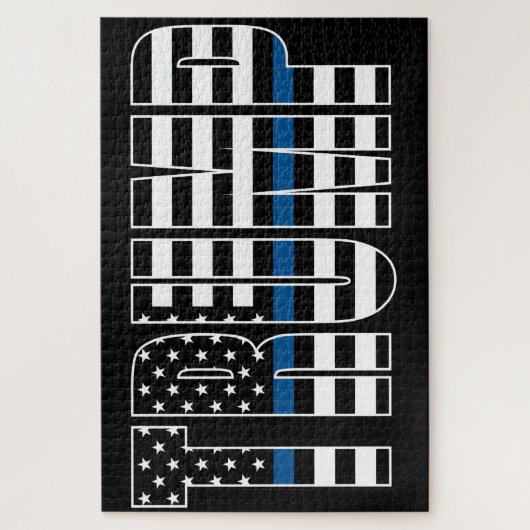 Trump Blue Line Flag Legpuzzel (Verticaal)