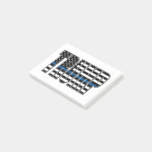 Trump-Blue-Line-politievlag Post-it® Notes (Schuin)