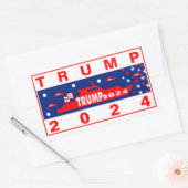 TRUMP BOATERS 2024 RECHTHOEKIGE STICKER (Envelop)