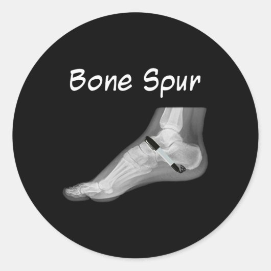 Trump Bone Spur Ink Pen Funny Anti Trump  Ronde Sticker (Voorkant)