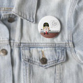 Trump Border Patrol Trumpty Dumbty Ronde Button 5,7 Cm (In situ)