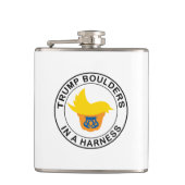 Trump Boulders in een harnas Heupfles (Voorkant)