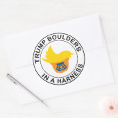 Trump Boulders in een harnas Ronde Sticker (Envelop)