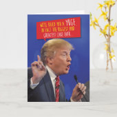 Trump bouwen van een grote taart verjaardag grap g kaart (Gele Bloem)