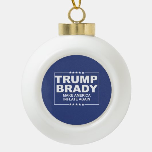 Trump Brady 2016 Keramische Bal Ornament (Voorkant)