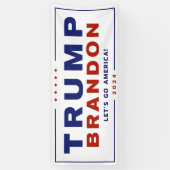 Trump Brandon 2024™ Election Vinyl Banner Officiee (Verticaal)