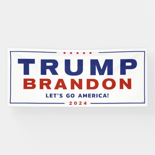 Trump Brandon 2024™ Election Vinyl Banner Officiee (Horizontaal)