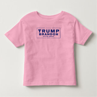 Trump Brandon 2024™ Verkiezing Toddler Pink T-Shir Kinder Shirts