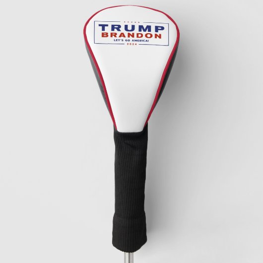 Trump Brandon 2024™ Verkiezingsgolf Hoesje chauffe Golfheadcover (Voorkant)