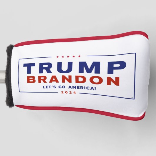 Trump Brandon 2024™ Verkiezingsgolf Hoesje Golf Pu Golfheadcover (Voorkant)