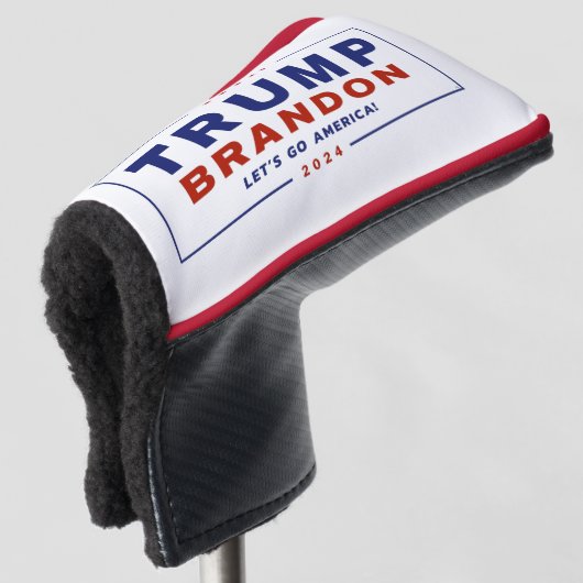 Trump Brandon 2024™ Verkiezingsgolf Hoesje Golf Pu Golfheadcover (3/4 voorkant)
